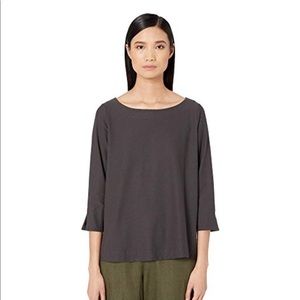 Eileen Fisher Ballet Neck 3/4 Sleeve Top